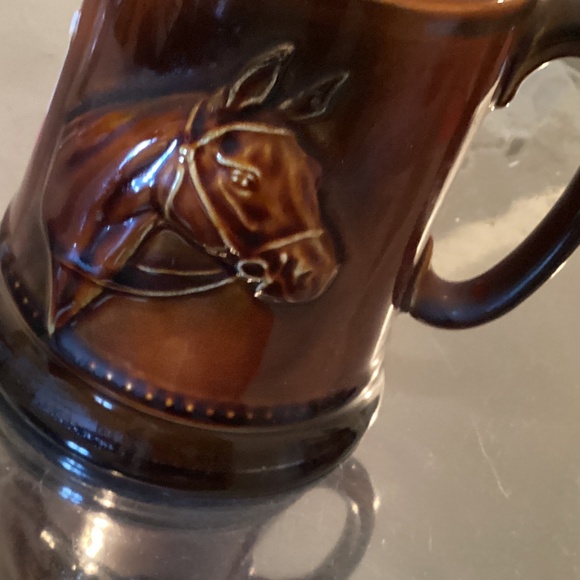VINTAGE LARGE HORSE THEMED POTTERY MUG - Picture 6 of 7